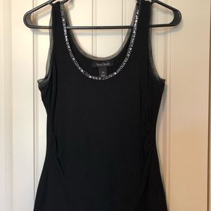 Black beaded tank